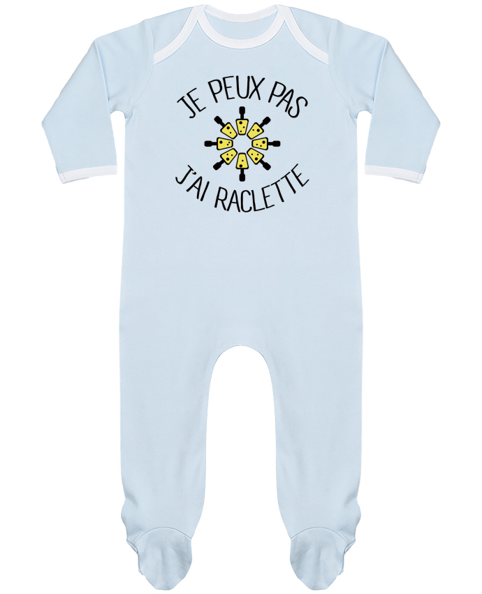 Body Pyjama Bébé Je peux pas j'ai Raclette par Freeyourshirt.com