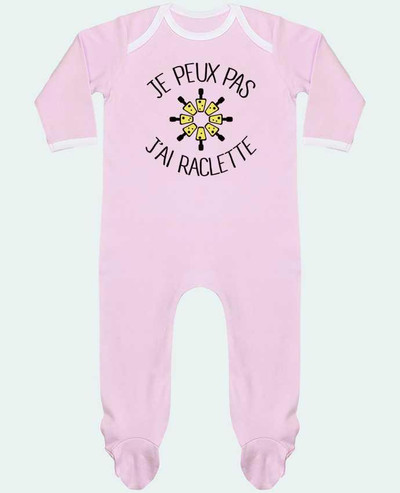 Body Pyjama Bébé Je peux pas j'ai Raclette par Freeyourshirt.com