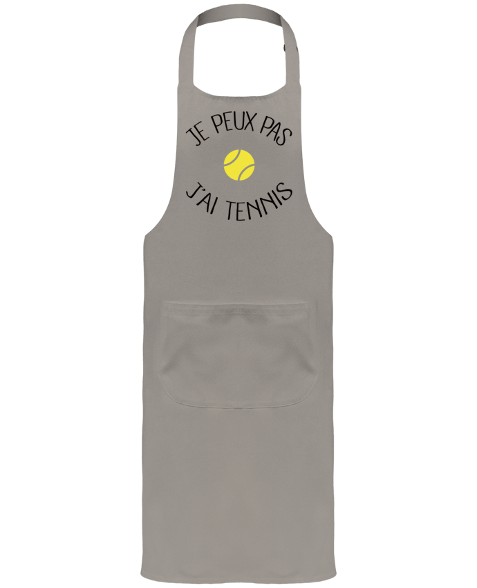 Tablier avec poches Je peux pas j'ai Tennis par Freeyourshirt.com