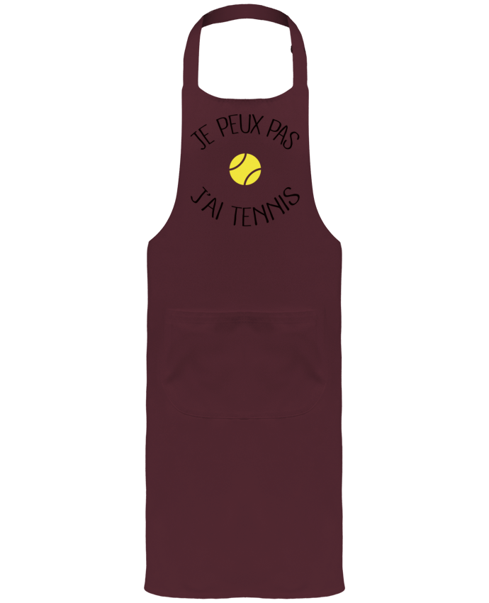 Tablier avec poches Je peux pas j'ai Tennis par Freeyourshirt.com