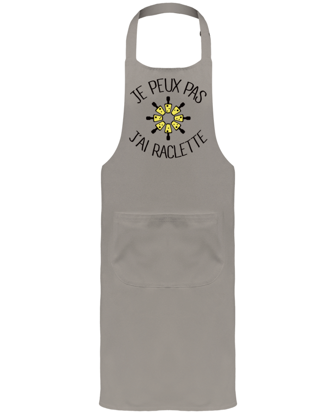 Tablier avec poches Je peux pas j'ai Raclette par Freeyourshirt.com