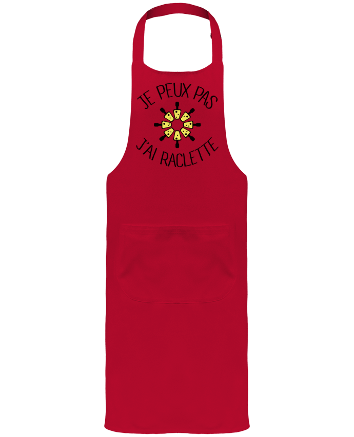 Garden or Sommelier Apron with Pocket Je peux pas j'ai Raclette by Freeyourshirt.com