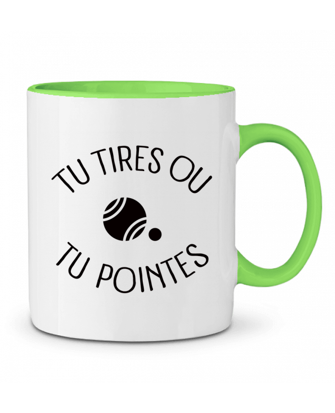 Mug bicolore Tu Tires Ou Tu Pointes Freeyourshirt.com