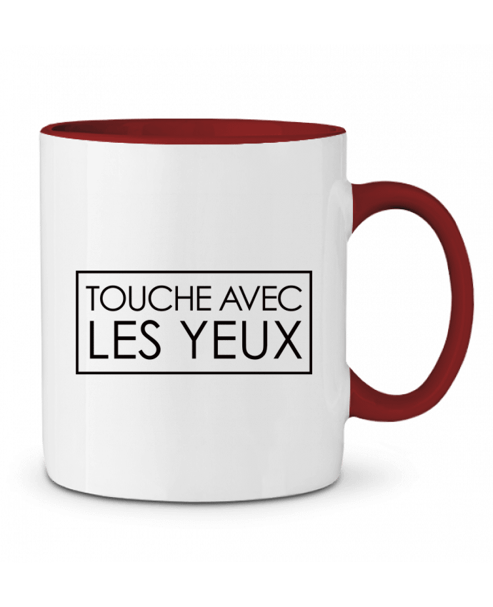 Mug bicolore Touche avec les yeux Freeyourshirt.com