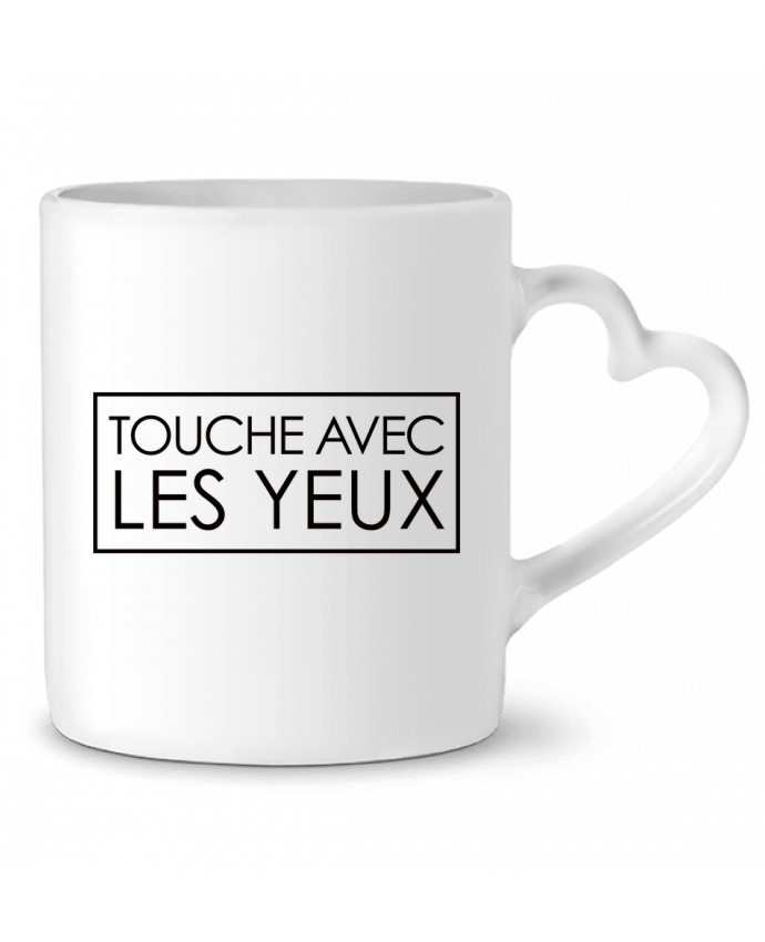 Mug coeur Touche avec les yeux par Freeyourshirt.com