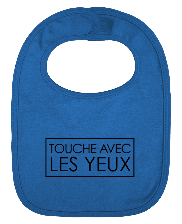 Baby Bib plain and contrast Touche avec les yeux by Freeyourshirt.com