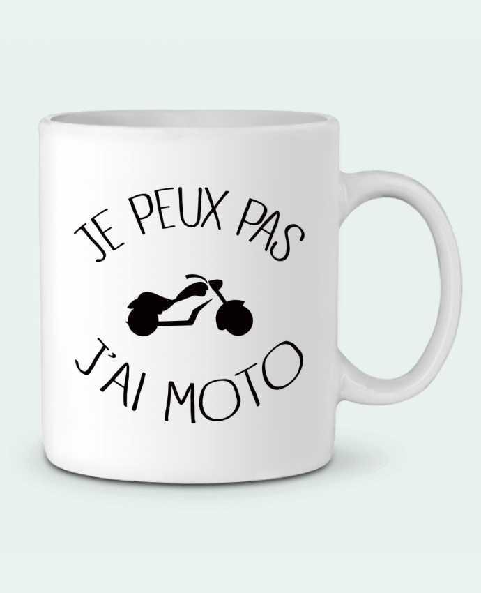 Ceramic Mug Je Peux Pas J'ai Moto by Freeyourshirt.com