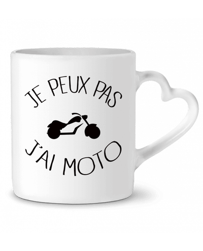 Mug coeur Je Peux Pas J'ai Moto par Freeyourshirt.com