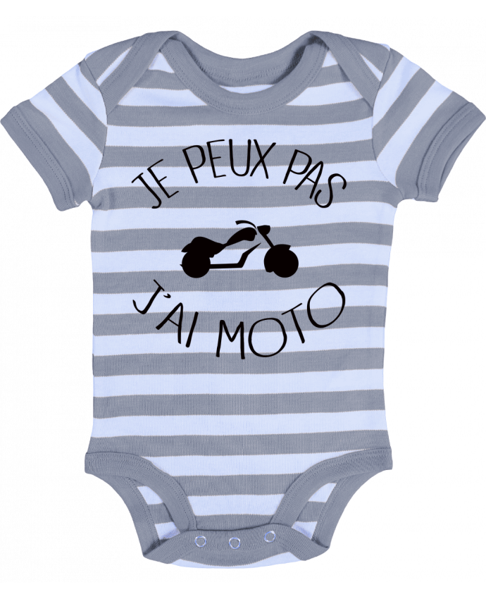 Body Bébé Rayé Je Peux Pas J'ai Moto - Freeyourshirt.com