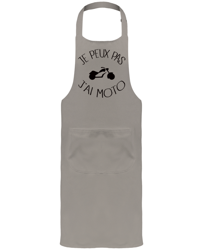 Garden or Sommelier Apron with Pocket Je Peux Pas J'ai Moto by Freeyourshirt.com