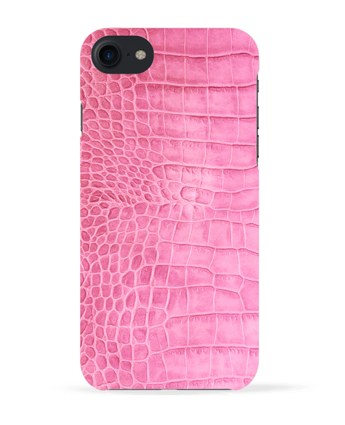 COQUE 3D Iphone 7 Cuir croco rose de Les Caprices de Filles