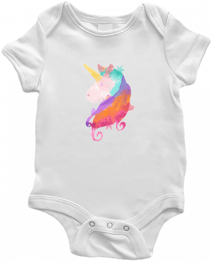 Body Bebé Watercolor Unicorn por PinkGlitter
