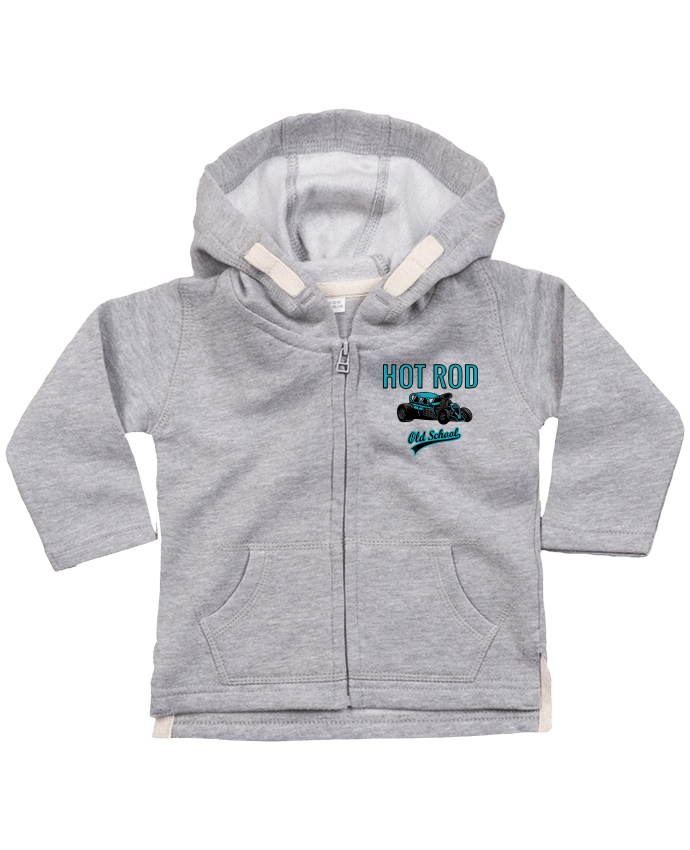 Hoddie with zip for baby Hold school by David