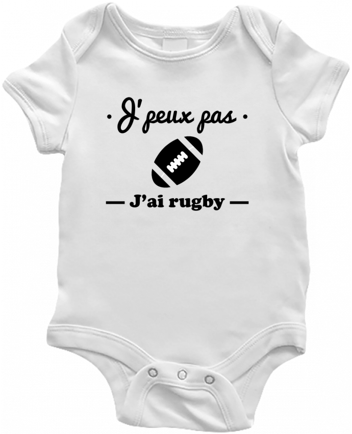 Body bébé J'peux pas j'ai rugby par Benichan