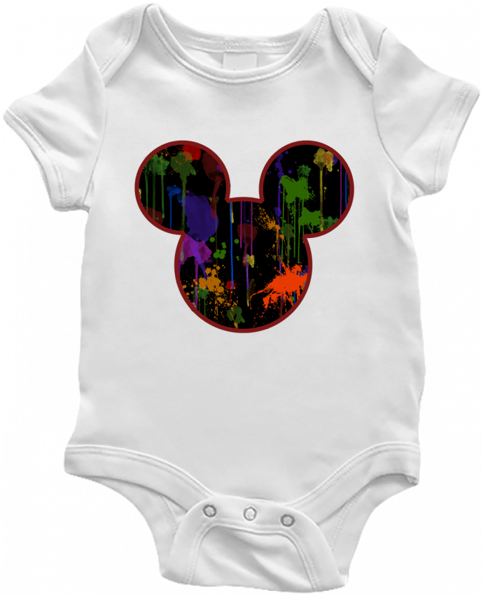 Body bébé Tete de Mickey version noir par Tasca