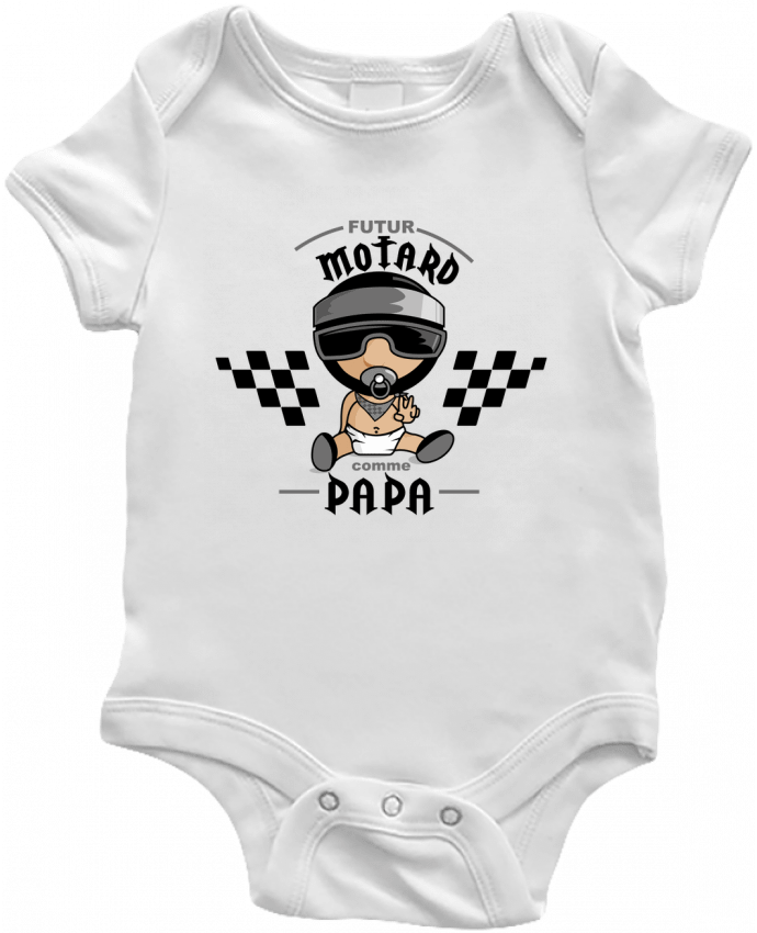 Body Bebé Futur Motard Comme Papa por GraphiCK-Kids