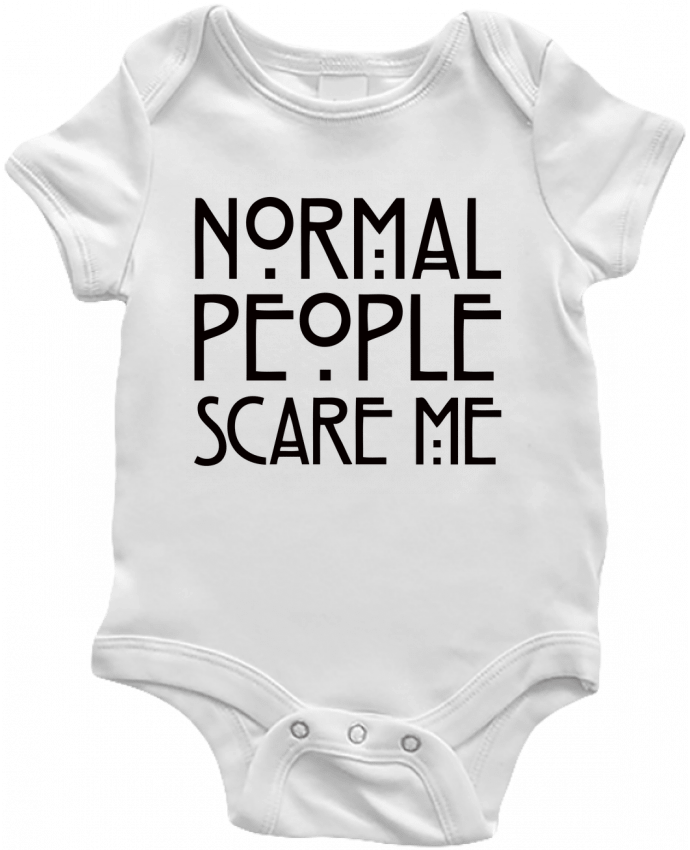 Body Bebé Normal People Scare Me por Freeyourshirt.com