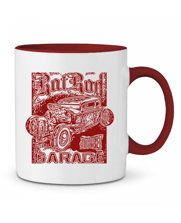 Mug bicolore Hot rod garage David