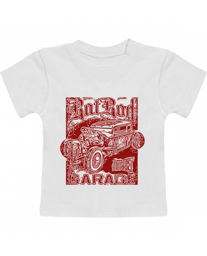 T-shirt bébé Hot rod garage manches courtes du designer David
