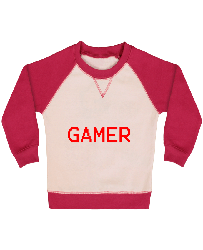 Sweatshirt Baby crew-neck sleeves contrast raglan GAMER by lisartistaya