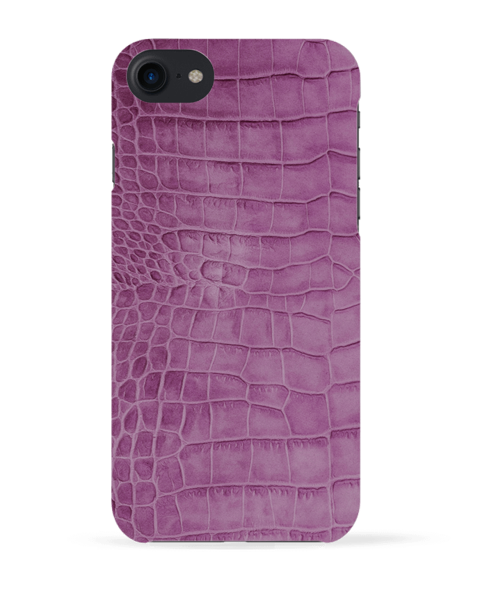 Case 3D iPhone 7 Cuir croco violet de Les Caprices de Filles