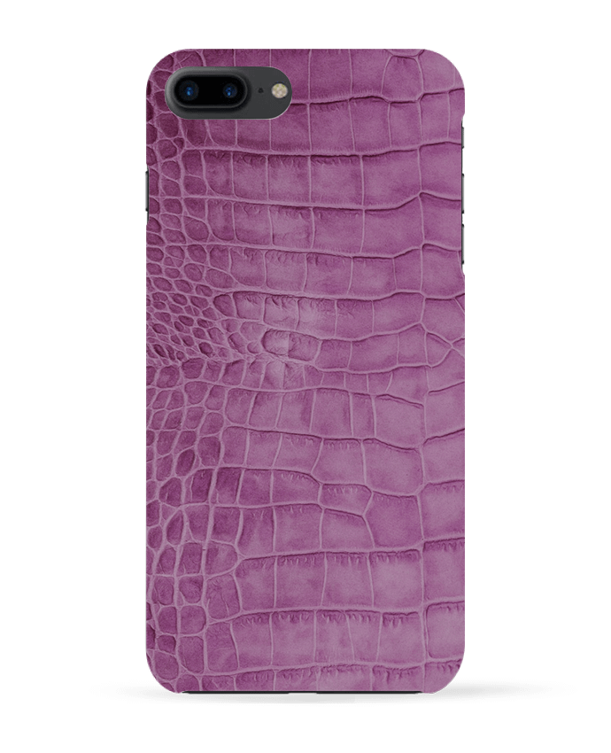 Case 3D iPhone 7+ Cuir croco violet by Les Caprices de Filles