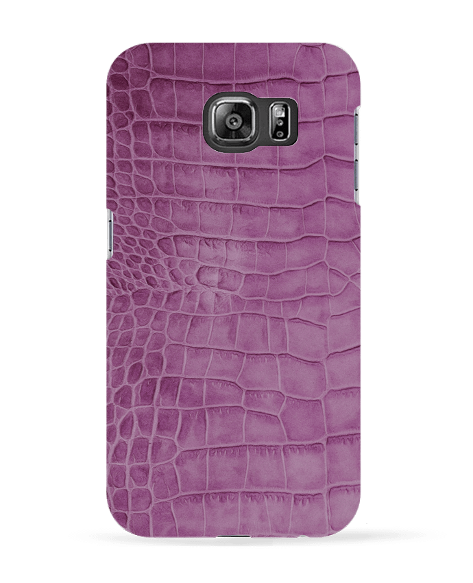 Case 3D Samsung Galaxy S6 Cuir croco violet - Les Caprices de Filles