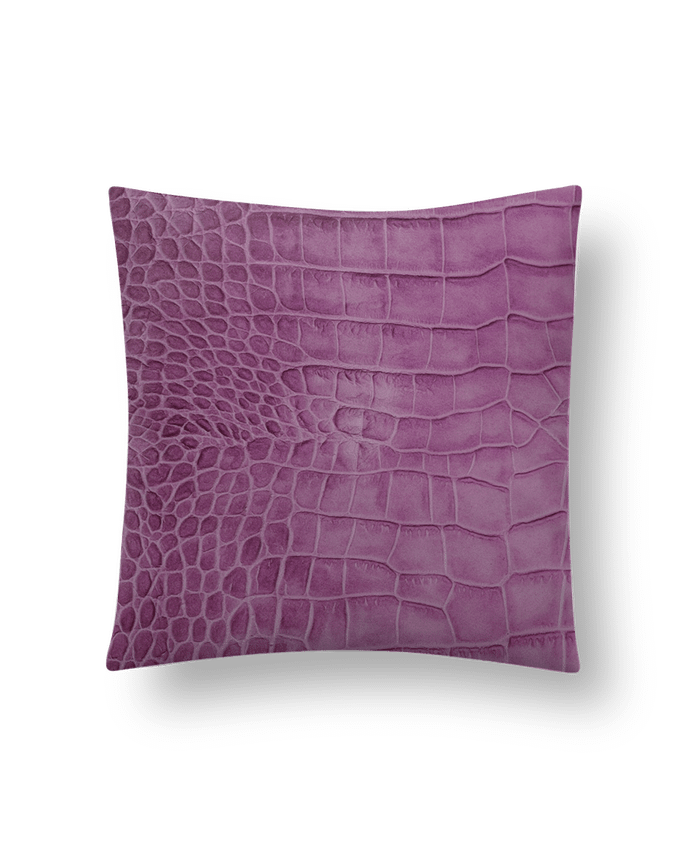 Cojín Sintético Suave 45 x 45 cm Cuir croco violet por Les Caprices de Filles