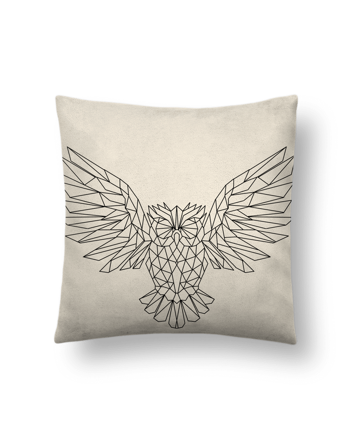 Coussin suédine Geometric Owl par Arielle Plnd