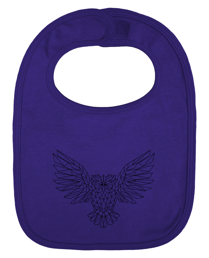 Baby Bib plain and contrast Geometric Owl by Arielle Plnd