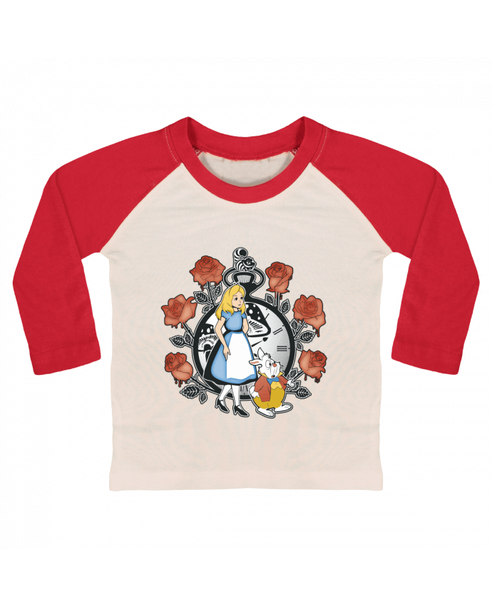 T-shirt baby Baseball long sleeve Time for Wonderland by Kempo24
