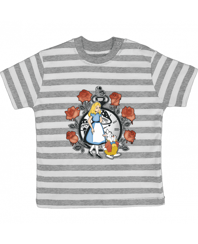 Camiseta Bebé a Rayas Time for Wonderland por Kempo24