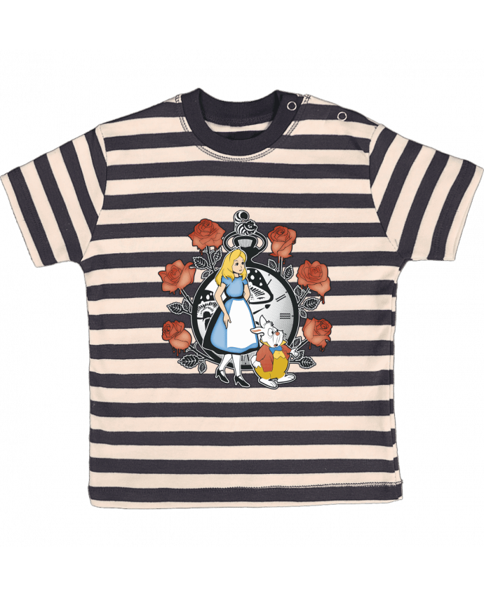 Tee-shirt bébé à rayures Time for Wonderland par Kempo24