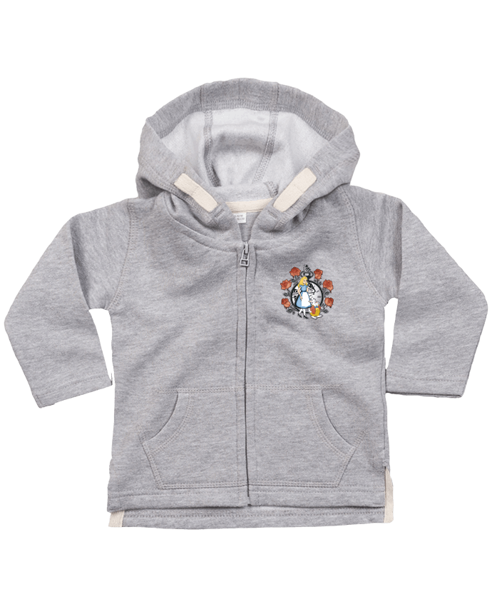 Sudadera Capucha con Cermallera Time for Wonderland por Kempo24