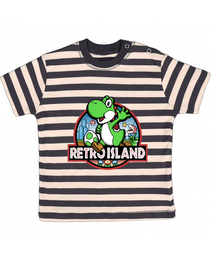 Camiseta Bebé a Rayas Retro Park por Kempo24