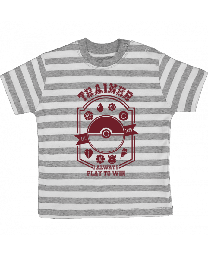 Camiseta Bebé a Rayas Trainer since 1999 por Kempo24
