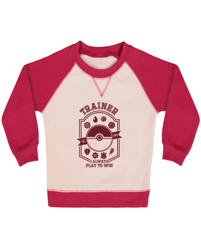 Sweatshirt Baby crew-neck sleeves contrast raglan Trainer since 1999 by Kempo24