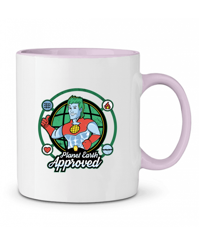 Taza Cerámica Bicolor Planet Earth Approved Kempo24