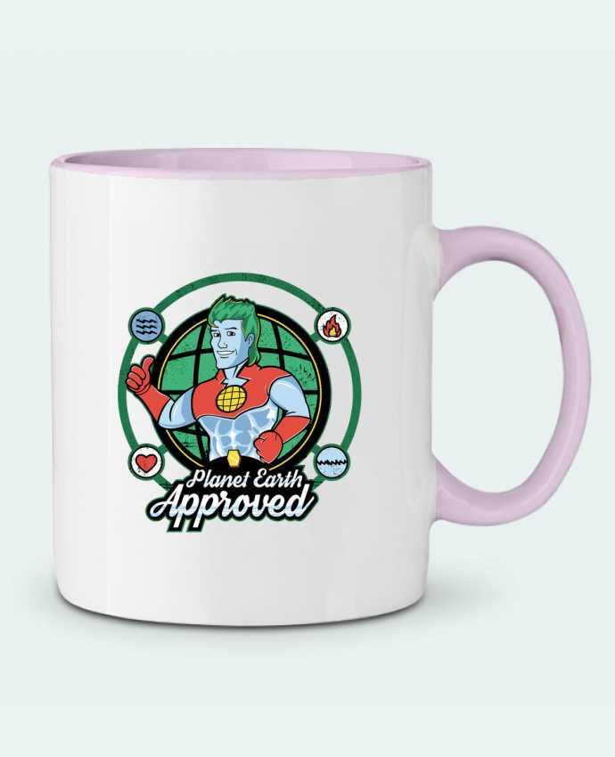 Taza Cerámica Bicolor Planet Earth Approved Kempo24