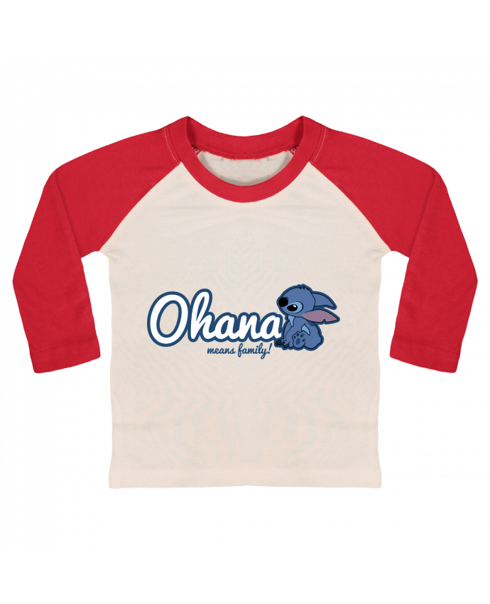 Camiseta Bebé Béisbol Manga Larga Ohana means family por Kempo24