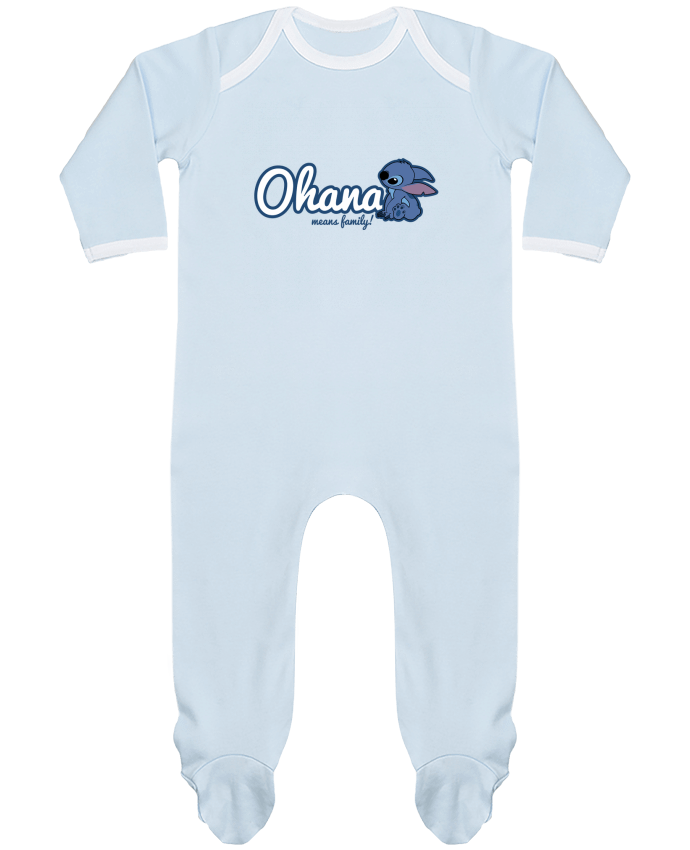 Baby Sleeper long sleeves Contrast Ohana means family by Kempo24