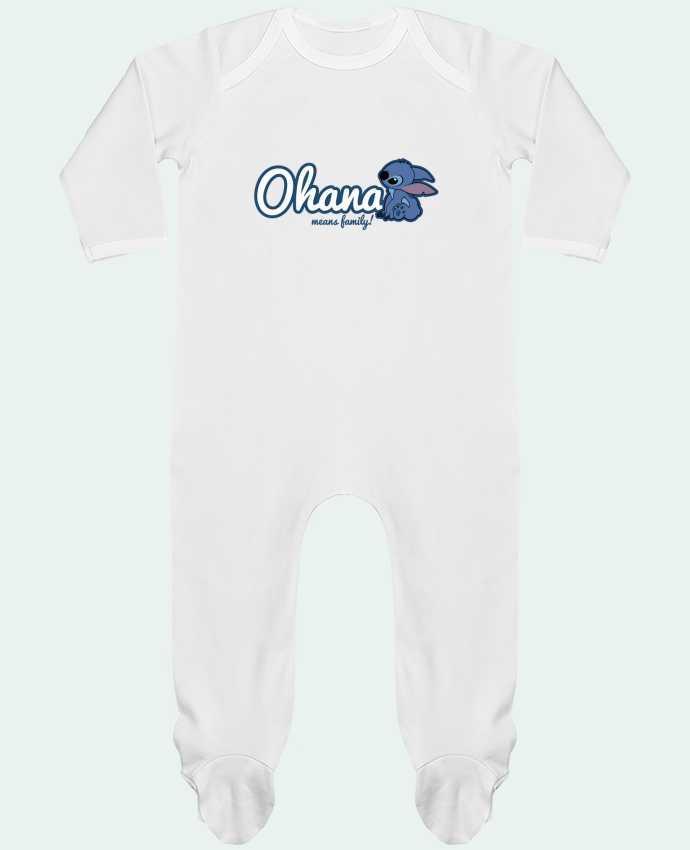 Baby Sleeper long sleeves Contrast Ohana means family by Kempo24