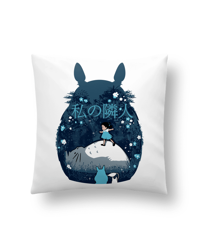 Cushion synthetic soft 45 x 45 cm My neighbour night by Kempo24