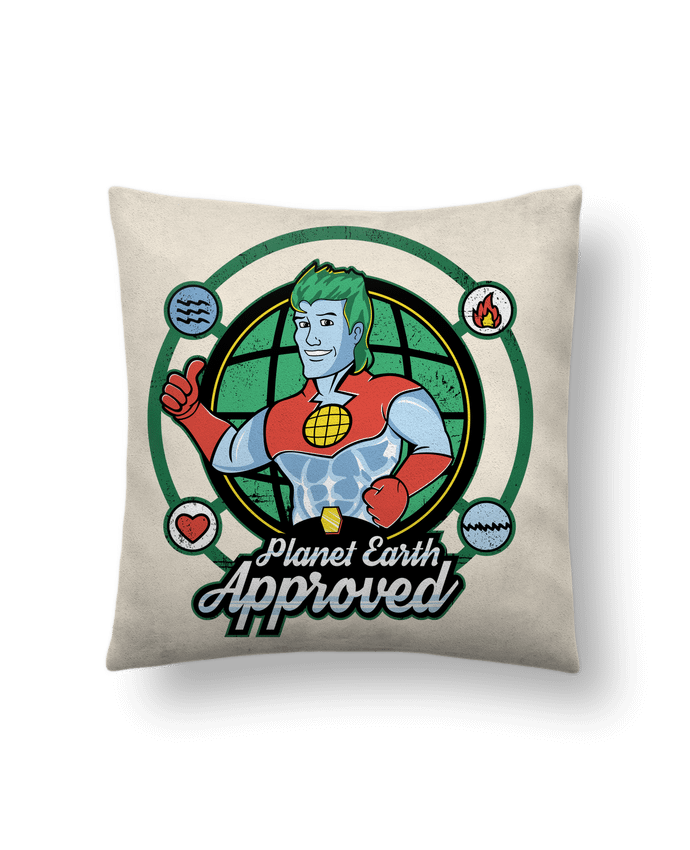 Coussin suédine Planet Earth Approved par Kempo24