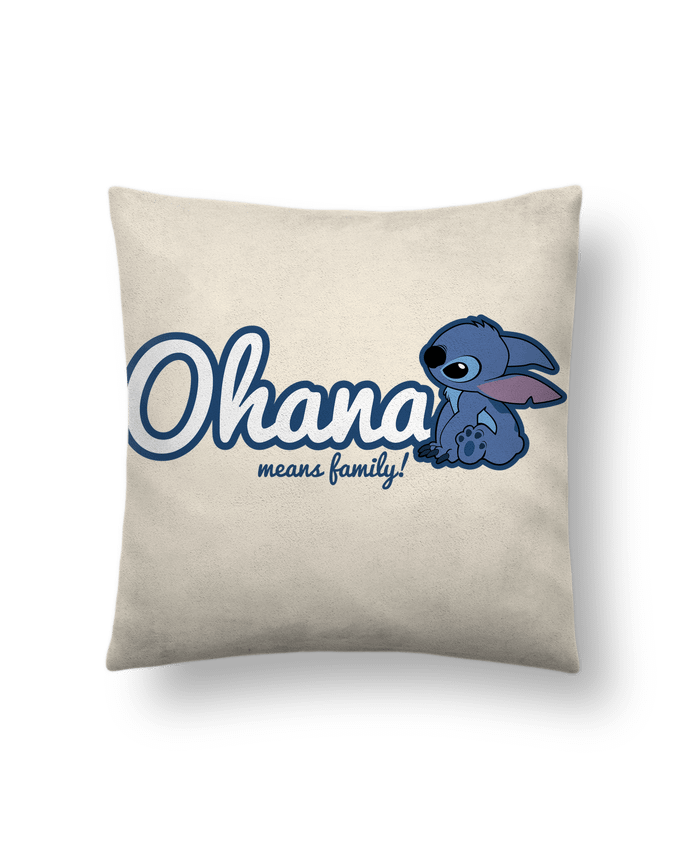 Cushion suede touch 45 x 45 cm Ohana means family by Kempo24