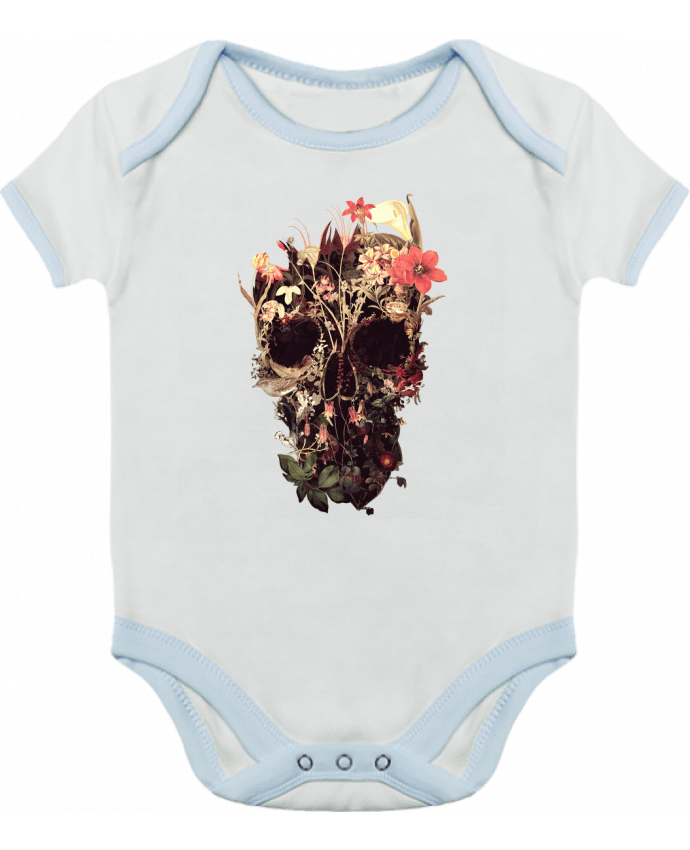 Body Bebé Contraste Bloom Skull por ali_gulec