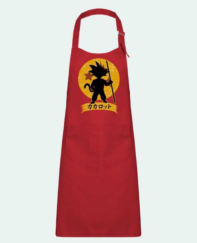 Kids chef pocket apron Kakarrot Crest by Kempo24