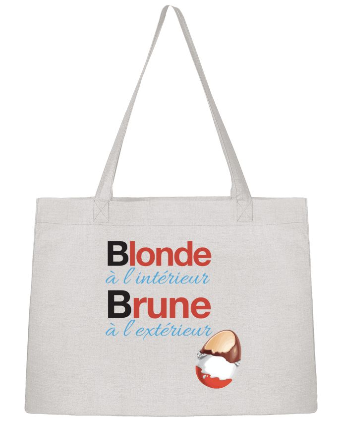 Shopping tote bag Stanley Stella Blonde à l'intérieur / Brune à l'extérieur by Monidentitevisuelle