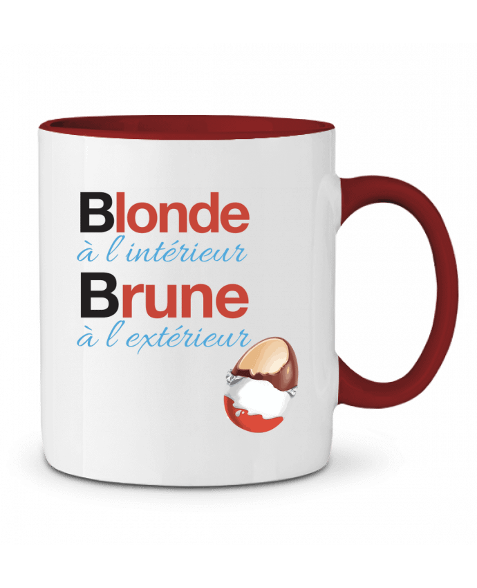 Taza Cerámica Bicolor Blonde à l'intérieur / Brune à l'extérieur Monidentitevisuelle