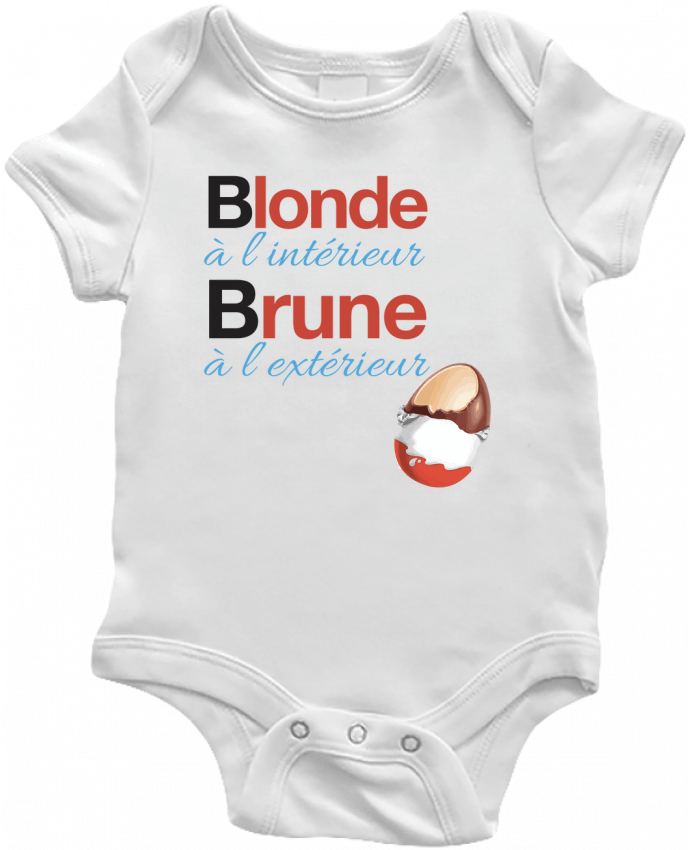 Body bébé Blonde à l'intérieur / Brune à l'extérieur par Monidentitevisuelle